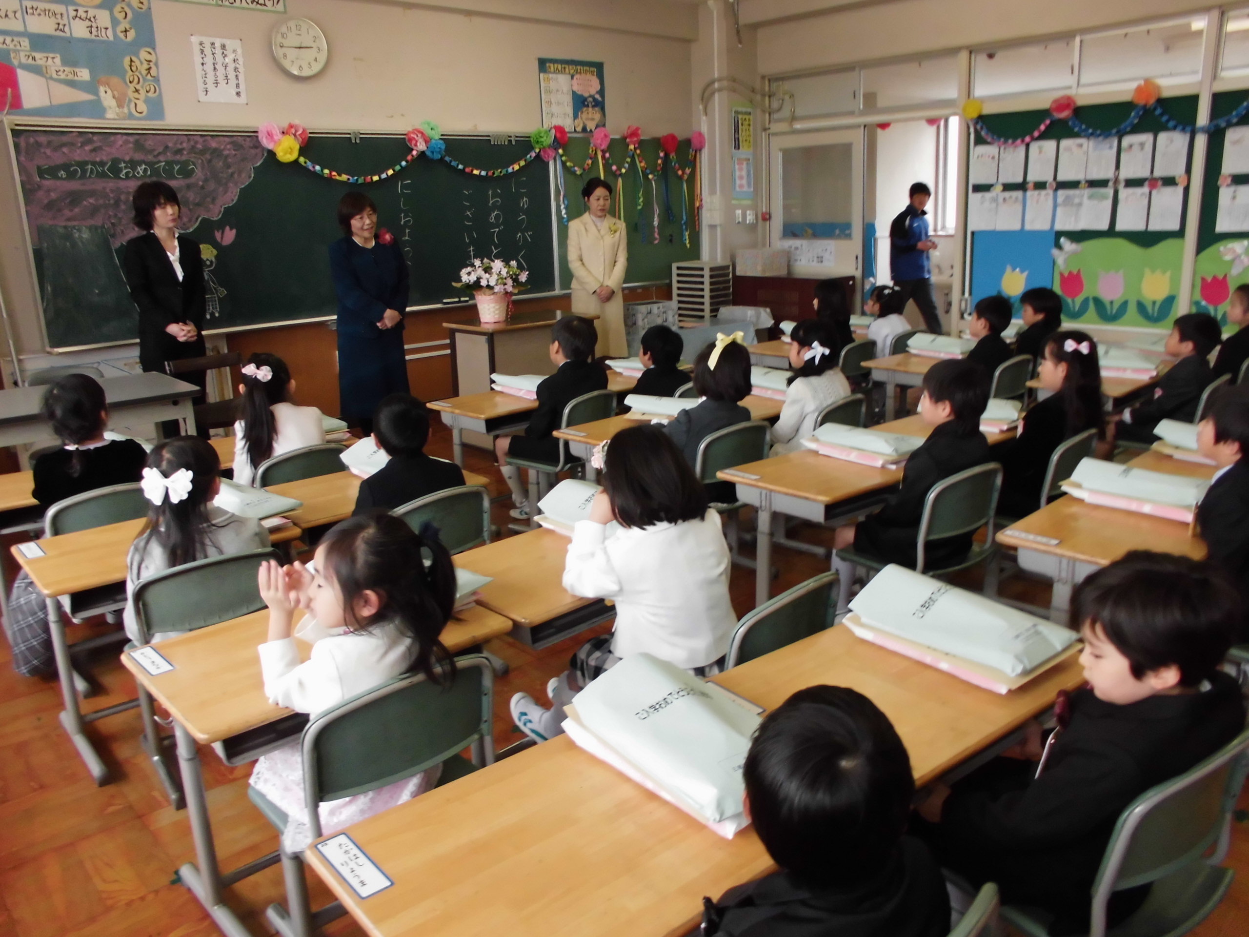 入学式後の様子