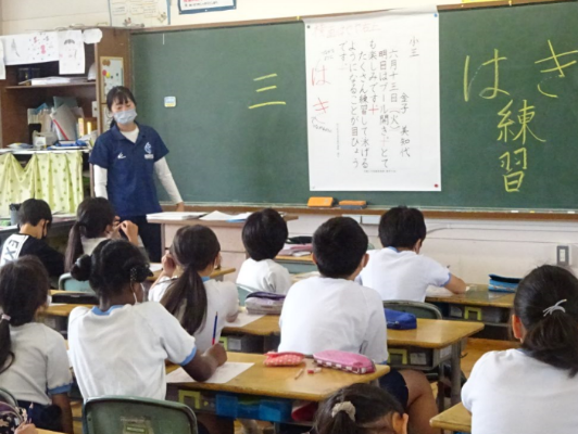 校内硬筆展に向けての画像