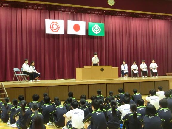 新生徒会長あいさつ